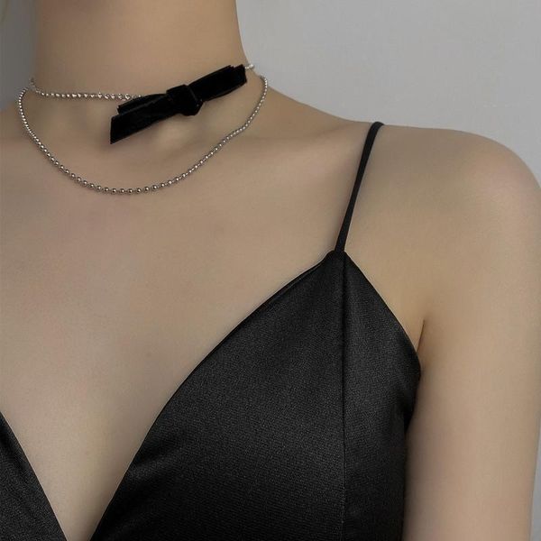 vsnow fashion double layer black color bow-knot chokers necklace for women exquisite round beads jewelry accessories, Golden;silver
vsnow fashion double layer black color bow-knot chokers necklace for women exquisite round beads jewelry accessories, Golden;silver