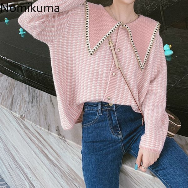 nomikuma autumn knitwear women contrast color sweet cropped cardigan single breasted long sleeve sweater ropa mujer 3d034 210514, White;black
nomikuma autumn knitwear women contrast color sweet cropped cardigan single breasted long sleeve sweater ropa mujer 3d034 210514, White;black