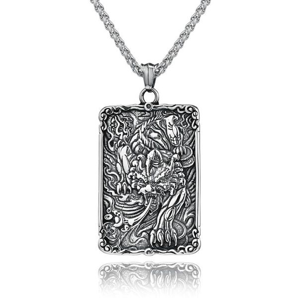 pendant necklaces 2021 fashion stainless steel chain for men hip hop jewelry punk style chinese monster pendants, Silver
pendant necklaces 2021 fashion stainless steel chain for men hip hop jewelry punk style chinese monster pendants, Silver
