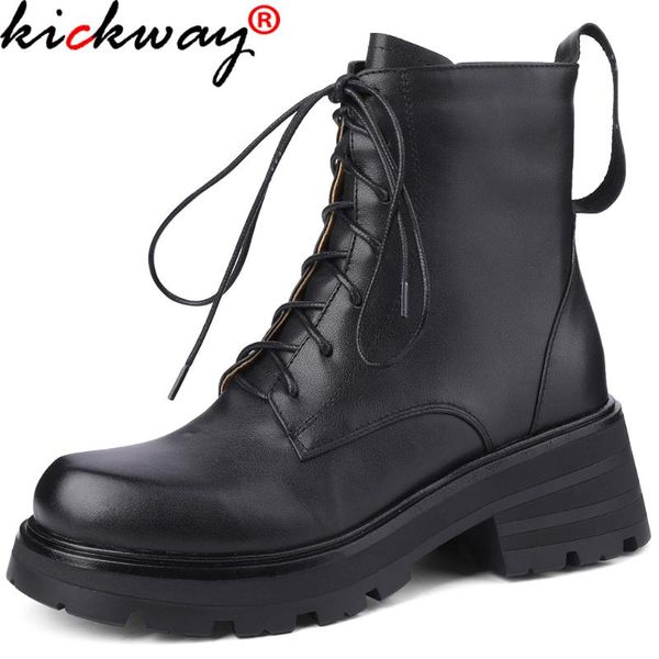 boots kickway outdoor leisure fashion women ankle lace up genuine leather cross-tied autumn winter shoes woman thick heels 40, Black
boots kickway outdoor leisure fashion women ankle lace up genuine leather cross-tied autumn winter shoes woman thick heels 40, Black