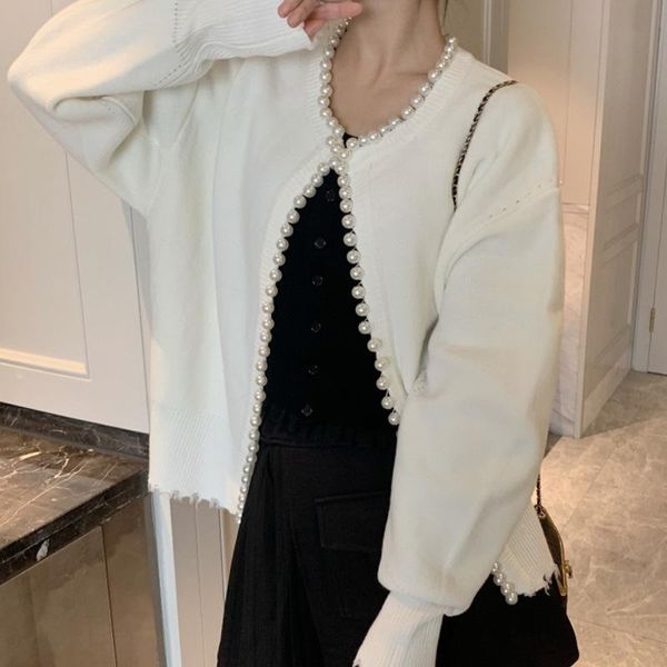 women's knits & tees sweater women autumn winter fall knitted cardigan elegant pearls long sleeve open stitch korean knitwear sueter de, White
women's knits & tees sweater women autumn winter fall knitted cardigan elegant pearls long sleeve open stitch korean knitwear sueter de, White