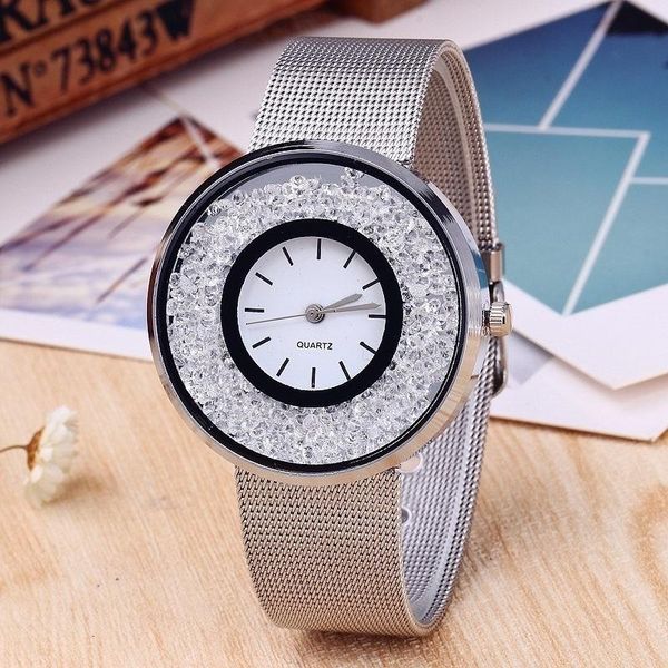 wristwatches quicksand ball watch ladies metal strap simple fashion mesh alloy bracelet, Slivery;brown
wristwatches quicksand ball watch ladies metal strap simple fashion mesh alloy bracelet, Slivery;brown