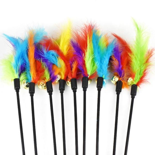 cat toys feather with bell colorful funny stick catcher beautiful wand pet interactive toy entertainment
cat toys feather with bell colorful funny stick catcher beautiful wand pet interactive toy entertainment