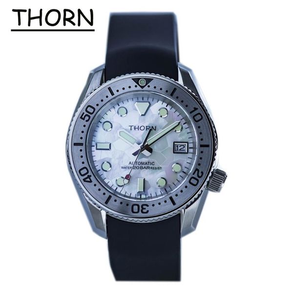 wristwatches thorn men's diver watch mop dial sapphire stainless steel nh35 automatic movement 200m water resistant mechanical wristwat, Slivery;brown
wristwatches thorn men's diver watch mop dial sapphire stainless steel nh35 automatic movement 200m water resistant mechanical wristwat, Slivery;brown