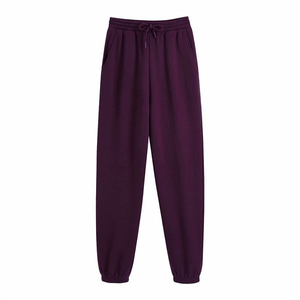 evfer women casual high waist za long purple jogging pants female elegant drawstring elastic loose sport autumn suit 210421, Black;white 
evfer women casual high waist za long purple jogging pants female elegant drawstring elastic loose sport autumn suit 210421, Black;white