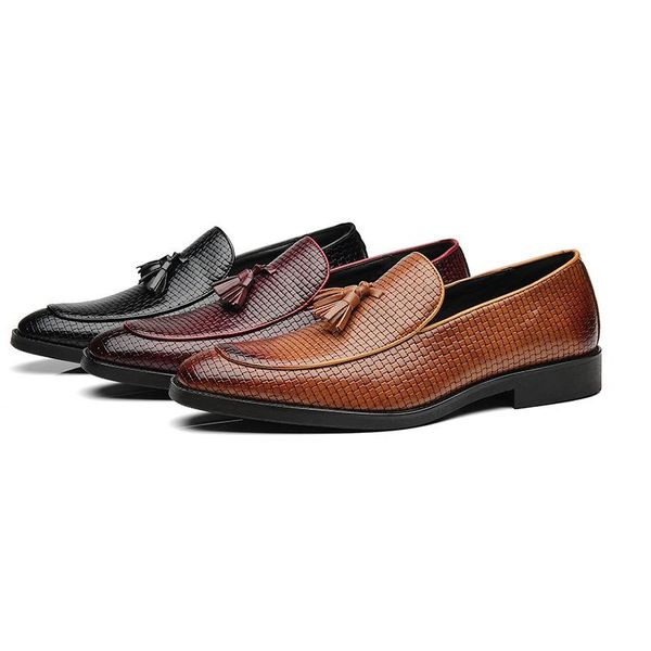 dress shoes 2021 men business pointed flat formal wedding retro tassel leather loafers big size 37-48, Black
dress shoes 2021 men business pointed flat formal wedding retro tassel leather loafers big size 37-48, Black
