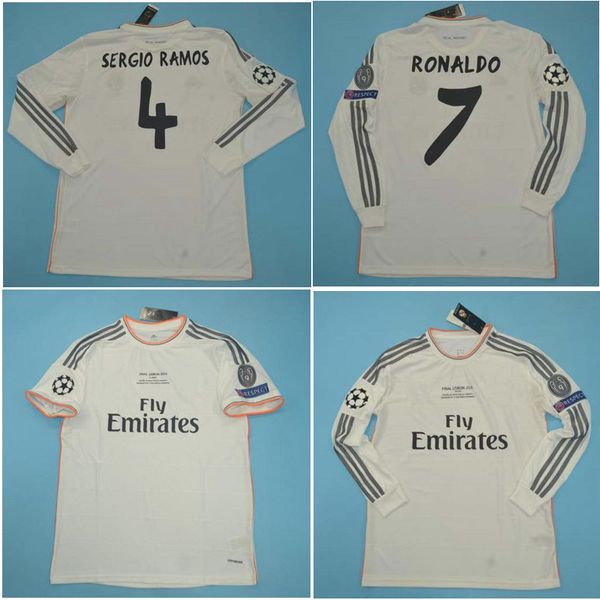13 14 real retro jerseys sergio ramos soccer jersey 2013 2014 ronaldo classical benzema madrids football shirt raul maillot de foot, Black;yellow
13 14 real retro jerseys sergio ramos soccer jersey 2013 2014 ronaldo classical benzema madrids football shirt raul maillot de foot, Black;yellow