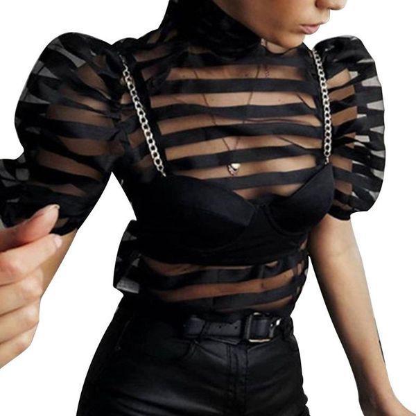 fashion women mesh striped short sleeves casual clubwear blouse shirts women's blouses &, White
fashion women mesh striped short sleeves casual clubwear blouse shirts women's blouses &, White