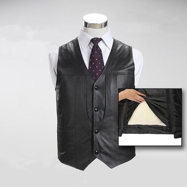 men's vests 2021 winter genuine wool leather vest mens pography with many pockets black motorcycle jacket male waistcoat, Black;white
men's vests 2021 winter genuine wool leather vest mens pography with many pockets black motorcycle jacket male waistcoat, Black;white