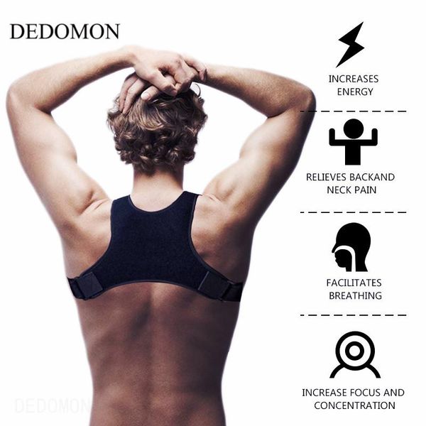 shoulder back support belt brace pain psoture corrector clavicle spine lumbar orthopedic corset de postura, Black;blue
shoulder back support belt brace pain psoture corrector clavicle spine lumbar orthopedic corset de postura, Black;blue