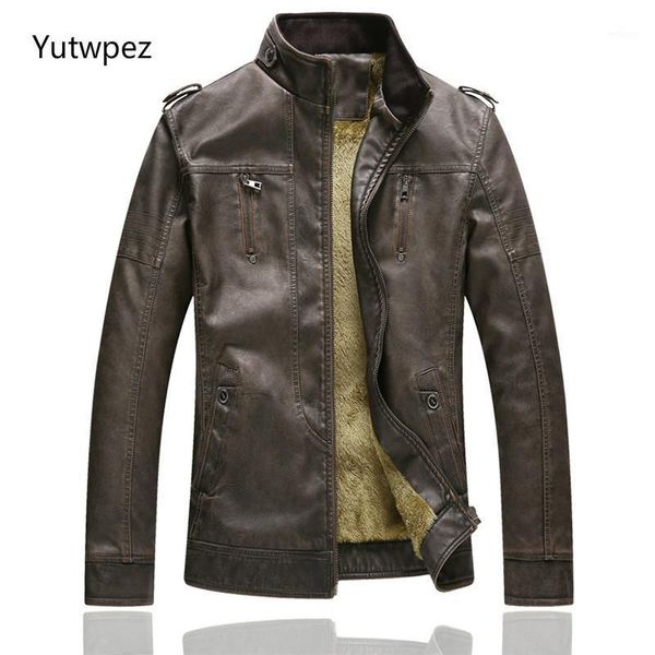 men's jackets yutwpez brand men winter leather suede thick autumn warm fleece lined bomber male jacket coats, Black;brown
men's jackets yutwpez brand men winter leather suede thick autumn warm fleece lined bomber male jacket coats, Black;brown