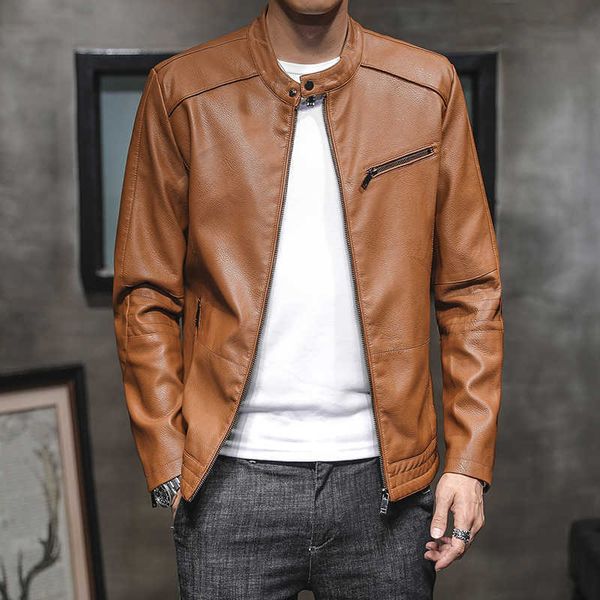 leather jacket coat men spring stand collar casual slim leather jacket zipper pu motorcycle faux leather jackets m-3xl 210527, Black
leather jacket coat men spring stand collar casual slim leather jacket zipper pu motorcycle faux leather jackets m-3xl 210527, Black
