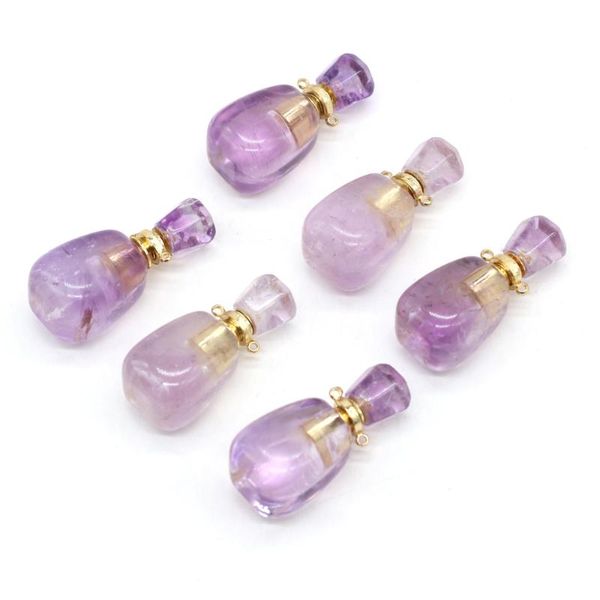 charms natural stone perfume bottle pendant amethysts essential oil diffuser for jewelry making exquisite gift 17x35mm, Bronze;silver
charms natural stone perfume bottle pendant amethysts essential oil diffuser for jewelry making exquisite gift 17x35mm, Bronze;silver