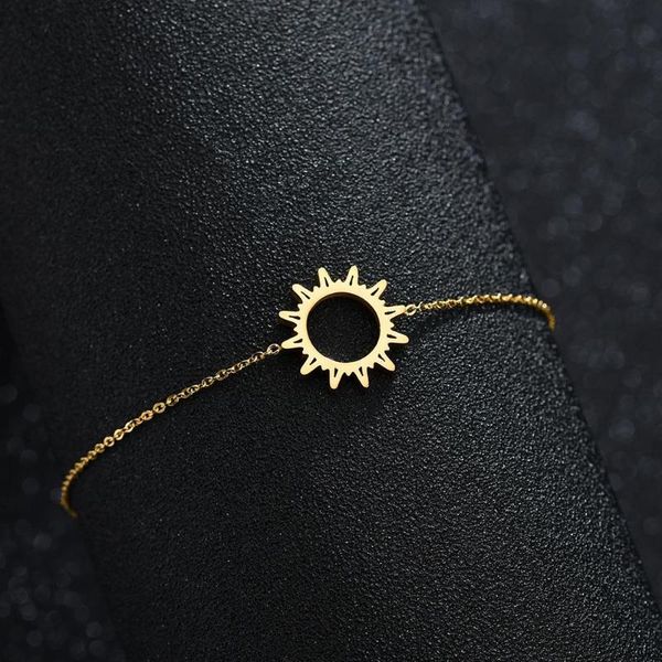 charm bracelets hollow sun stainless steel slim bracelet women bangle fashion jewelry, Golden;silver
charm bracelets hollow sun stainless steel slim bracelet women bangle fashion jewelry, Golden;silver