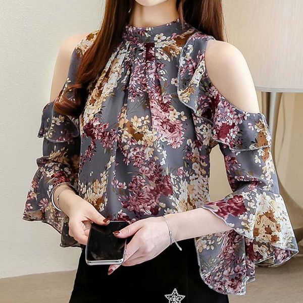women's blouses & shirts chiffon woman 2021 loose short sleeve shoulder off print flowers womens clothing plus size women blouse a057, White
women's blouses & shirts chiffon woman 2021 loose short sleeve shoulder off print flowers womens clothing plus size women blouse a057, White