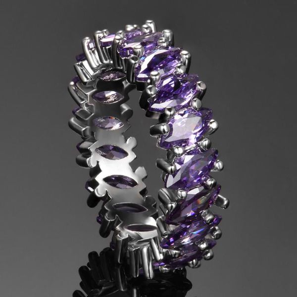 cluster rings women's luxury eternity wedding band 925 silver ring with cut purple cubic zircon fashion female jewelry anniversary gift, Golden;silver
cluster rings women's luxury eternity wedding band 925 silver ring with cut purple cubic zircon fashion female jewelry anniversary gift, Golden;silver