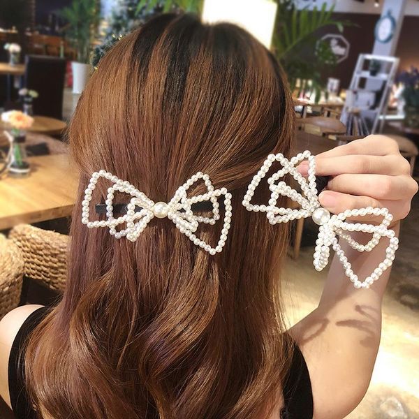 hair accessories fashion pearl bow clips white beads bowknot hairpins scrunchies for women girls geometry ponytail clip, Slivery;white
hair accessories fashion pearl bow clips white beads bowknot hairpins scrunchies for women girls geometry ponytail clip, Slivery;white
