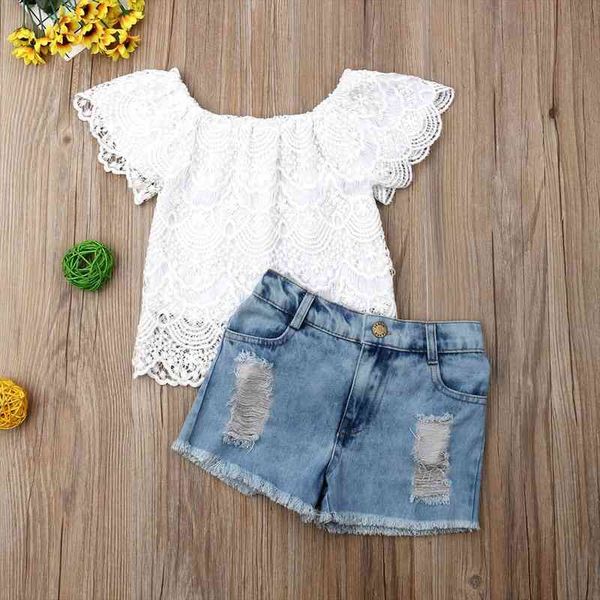 toddler kids baby girl clothes summer lace floral denim short pants outfit set 2pcs sunsuit, White
toddler kids baby girl clothes summer lace floral denim short pants outfit set 2pcs sunsuit, White