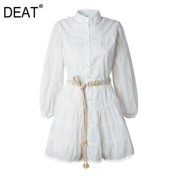 autumn and summer fashion stand collar lantern sleeves high waist a-line blet white shirt dress wp85200l 210421, Black;gray
autumn and summer fashion stand collar lantern sleeves high waist a-line blet white shirt dress wp85200l 210421, Black;gray