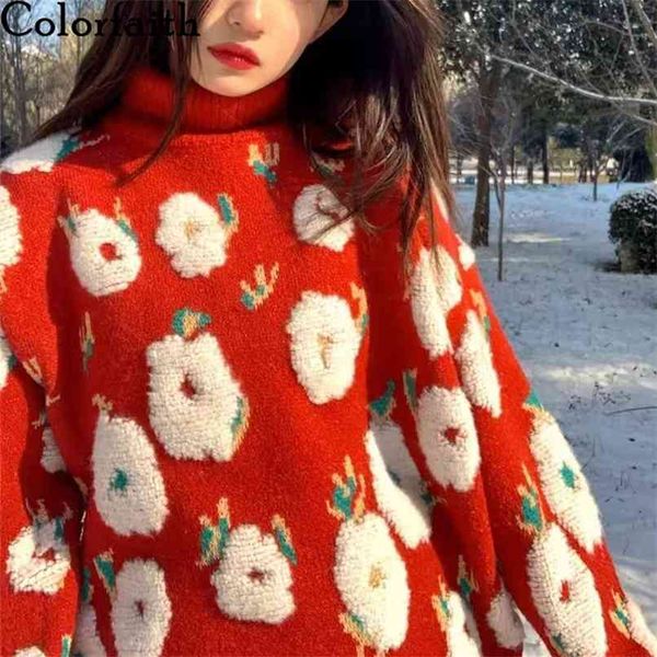autumn winter women's sweaters turtleneck pullovers warm harajuku oversize floral vintage lady sw1202jx 210427, White
autumn winter women's sweaters turtleneck pullovers warm harajuku oversize floral vintage lady sw1202jx 210427, White