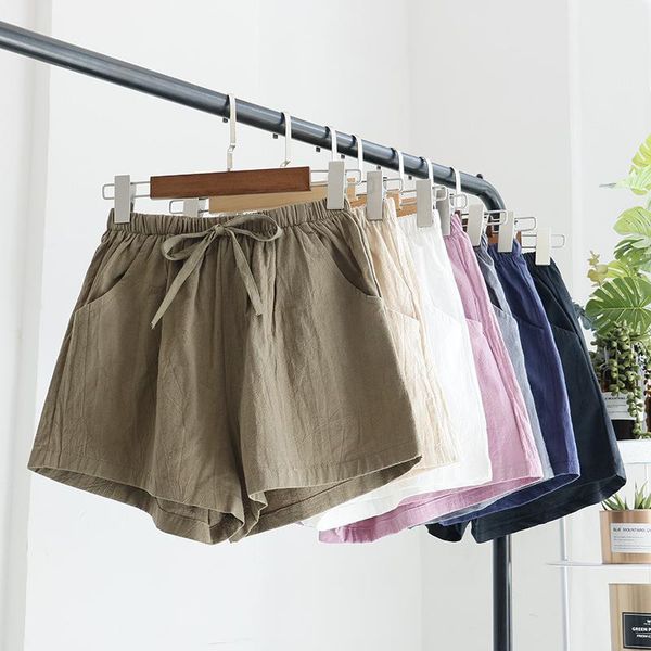 summer korean version of womens shorts the thin loose high waist cotton and linen wide leg, White;black
summer korean version of womens shorts the thin loose high waist cotton and linen wide leg, White;black
