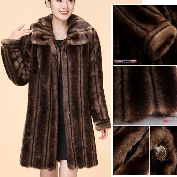 women's fur & faux autumn and winter mink coat, style lapel mid-length elegant fashionable coat, Black
women's fur & faux autumn and winter mink coat, style lapel mid-length elegant fashionable coat, Black
