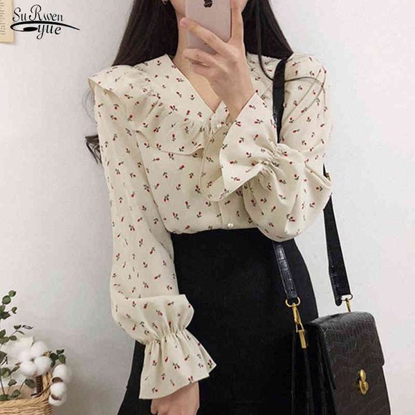 korean autumn puff sleeve chiffon women blouse office lady v neck floral shirts cardigan plus size ladies 10335 210508, White
korean autumn puff sleeve chiffon women blouse office lady v neck floral shirts cardigan plus size ladies 10335 210508, White