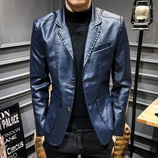 spring autumn mens overcoat faux leather pu motorcycle jacket male cool slim boys oversized button 3xl 4xl dark blue coat men's fur &, Black 
spring autumn mens overcoat faux leather pu motorcycle jacket male cool slim boys oversized button 3xl 4xl dark blue coat men's fur &, Black