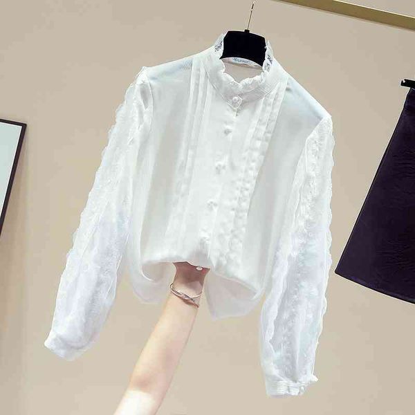 autumn women's lace high neck balloon long sleeves chiffon shirts ladies shirt blouse a4071 210428, White
autumn women's lace high neck balloon long sleeves chiffon shirts ladies shirt blouse a4071 210428, White
