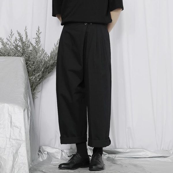 men's pants classic dark japanese yamamoto style slanting asymmetric design loose casual large size wide-leg, Black
men's pants classic dark japanese yamamoto style slanting asymmetric design loose casual large size wide-leg, Black
