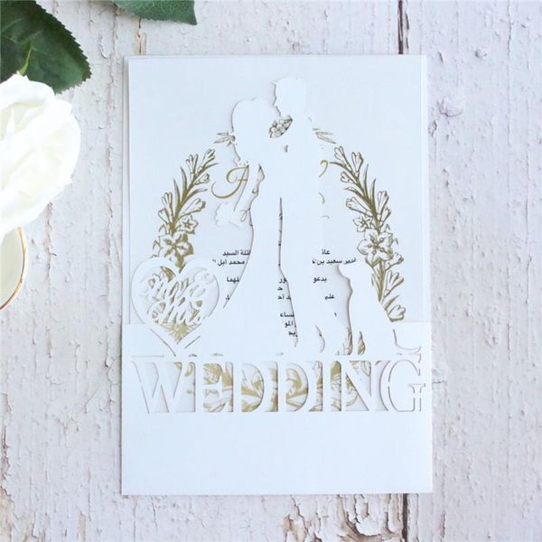 greeting cards elegant white invitation card wedding engagement floral dog laser cut pocket paper decoration 50pcs
greeting cards elegant white invitation card wedding engagement floral dog laser cut pocket paper decoration 50pcs