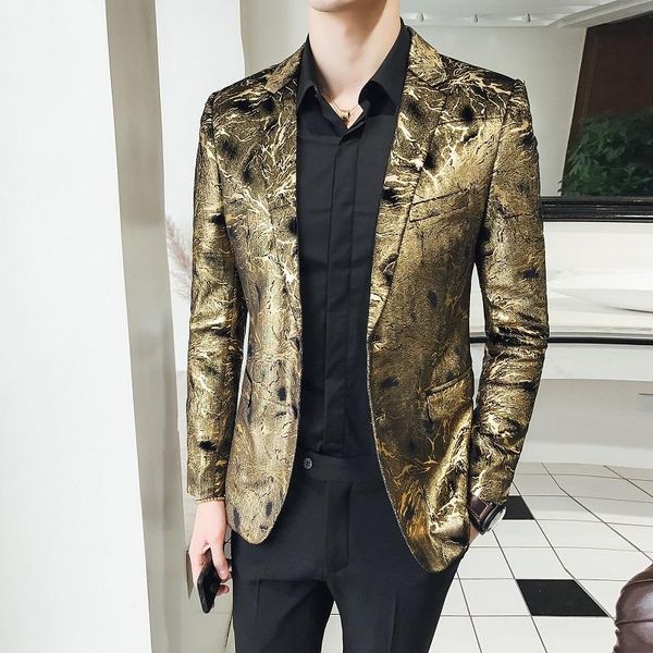 men's suits & blazers gold blazer elegent slim fit plus size coat banquet party nightclub groom wedding suit singer host stage costume, White;black
men's suits & blazers gold blazer elegent slim fit plus size coat banquet party nightclub groom wedding suit singer host stage costume, White;black