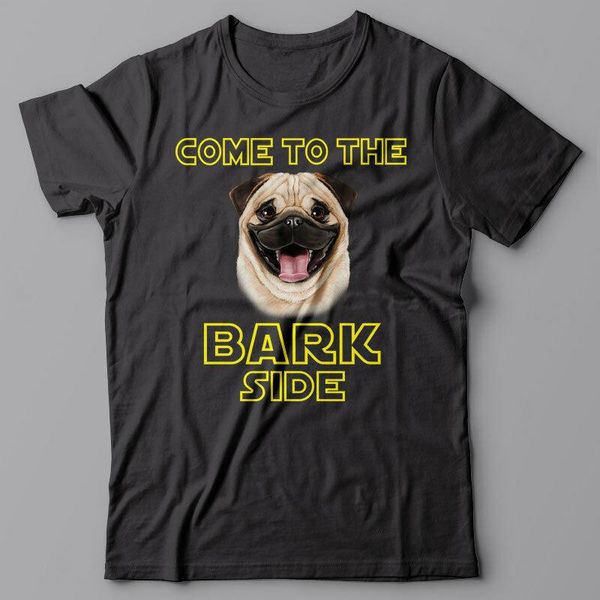 men's t-shirts pug dog t-shirt to come the bark side-the dark side we have cookies, White;black
men's t-shirts pug dog t-shirt to come the bark side-the dark side we have cookies, White;black