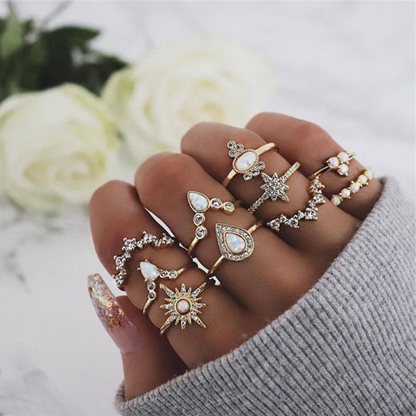 cluster rings 10 pcs/set rhinestone star crown set for women gold color water drop opal finger summer beach accessories z4m188, Golden;silver
cluster rings 10 pcs/set rhinestone star crown set for women gold color water drop opal finger summer beach accessories z4m188, Golden;silver