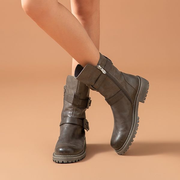 boots ankle boots women horsehide leather waxing round toe side zip buckles decoration fashion lady shoes handmade 02320, Black
boots ankle boots women horsehide leather waxing round toe side zip buckles decoration fashion lady shoes handmade 02320, Black