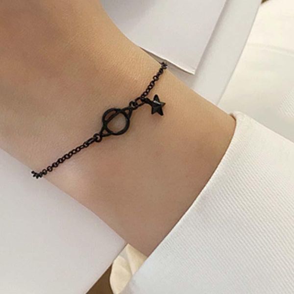 link, chain black spray paint alloy star bracelet cold wind metal, neon jewelry for women
link, chain black spray paint alloy star bracelet cold wind metal, neon jewelry for women