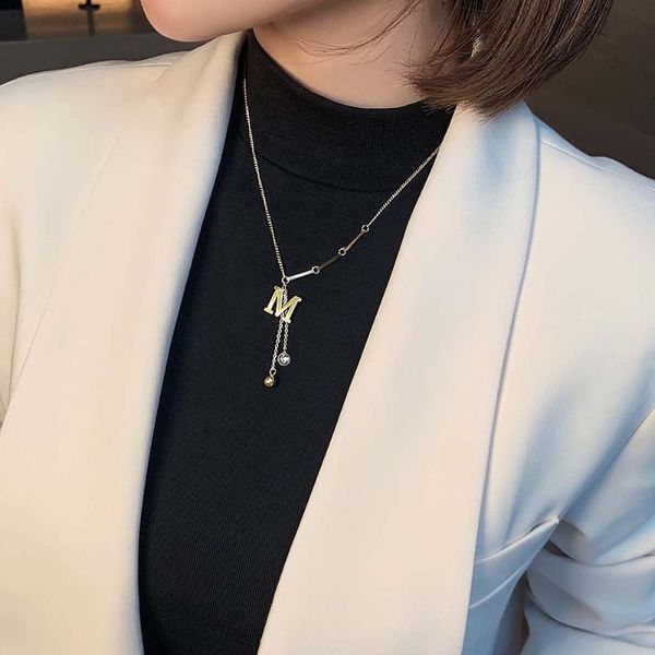 chains korean m letter tassel titanium steel fashion necklace niche design ins clavicle chain simple cold wind hip-hop accessorie, Silver
chains korean m letter tassel titanium steel fashion necklace niche design ins clavicle chain simple cold wind hip-hop accessorie, Silver