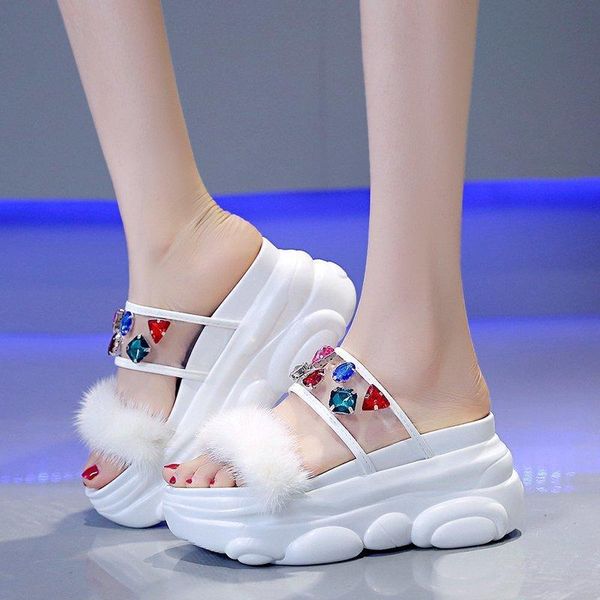 slippers netcelebrity wedges fur crystal clear band woman summer muffin shoes women sandals fairy slip on transparent slides2021, Black
slippers netcelebrity wedges fur crystal clear band woman summer muffin shoes women sandals fairy slip on transparent slides2021, Black
