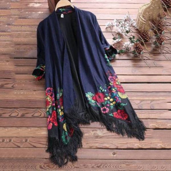 women's jackets fashion casual national style shawl print jacket women ethnic floral tassel cardigan coat ladies loose outwear, Black;brown
women's jackets fashion casual national style shawl print jacket women ethnic floral tassel cardigan coat ladies loose outwear, Black;brown