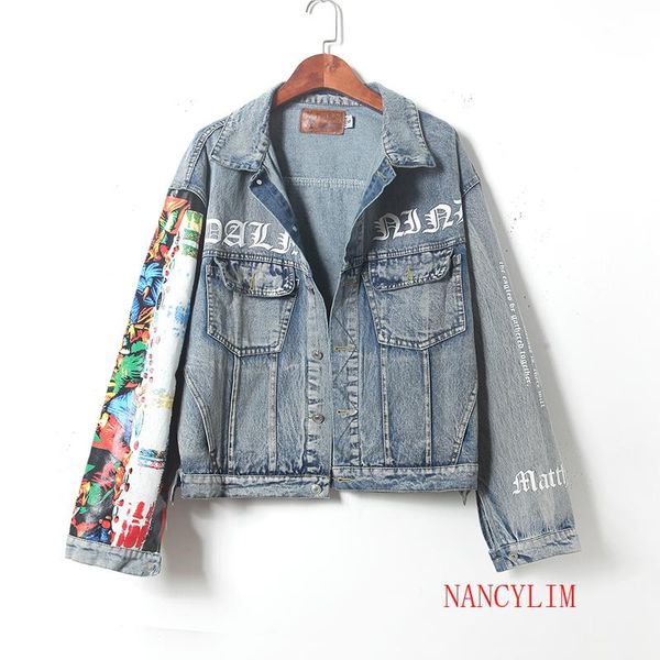 women's jackets heavy printing sleeve denim coat 2021 spring autumn loose irregular bf jean jacket outwear girls lady harajuku casual c, Black;brown
women's jackets heavy printing sleeve denim coat 2021 spring autumn loose irregular bf jean jacket outwear girls lady harajuku casual c, Black;brown