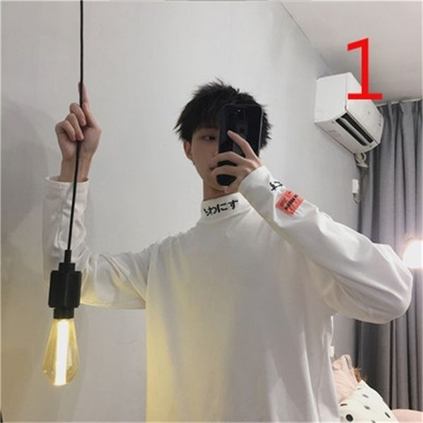 autumn and winter long-sleeved t-shirt young men's cotton loose solid color 210420, White;black
autumn and winter long-sleeved t-shirt young men's cotton loose solid color 210420, White;black