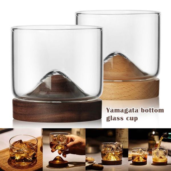 whiskey glass with mountain shape wooden bottom holder home kitchen supplies water bottle tazas drop-v12 wine glasses
whiskey glass with mountain shape wooden bottom holder home kitchen supplies water bottle tazas drop-v12 wine glasses