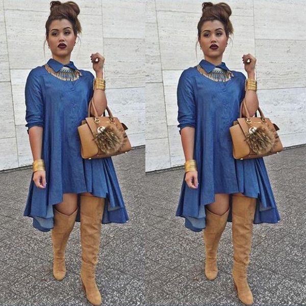 casual dresses 2021 est fashion vintage blue asymmetry women loose long sleeve denim dress jeans elegant, Black;gray
casual dresses 2021 est fashion vintage blue asymmetry women loose long sleeve denim dress jeans elegant, Black;gray