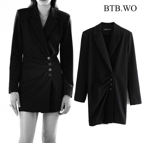 casual dresses btb.wo elegant notched neck black dress long sleeve office vintage suits mini female vestidos mujer, Black;gray
casual dresses btb.wo elegant notched neck black dress long sleeve office vintage suits mini female vestidos mujer, Black;gray