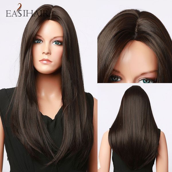 long dark brown natural hair synthetic wigs for women hairline part lace wigs daily cosplay heat resistant wigs, Black
long dark brown natural hair synthetic wigs for women hairline part lace wigs daily cosplay heat resistant wigs, Black