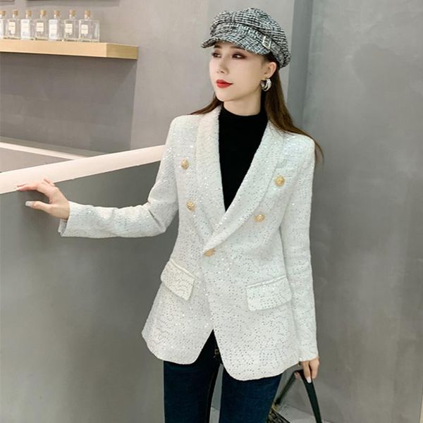 women's jackets 2021 brand lady autumn sequins embroidery woolen jacket coat women vintage casaco femme warm tweed elegant overcoat, Black;brown
women's jackets 2021 brand lady autumn sequins embroidery woolen jacket coat women vintage casaco femme warm tweed elegant overcoat, Black;brown