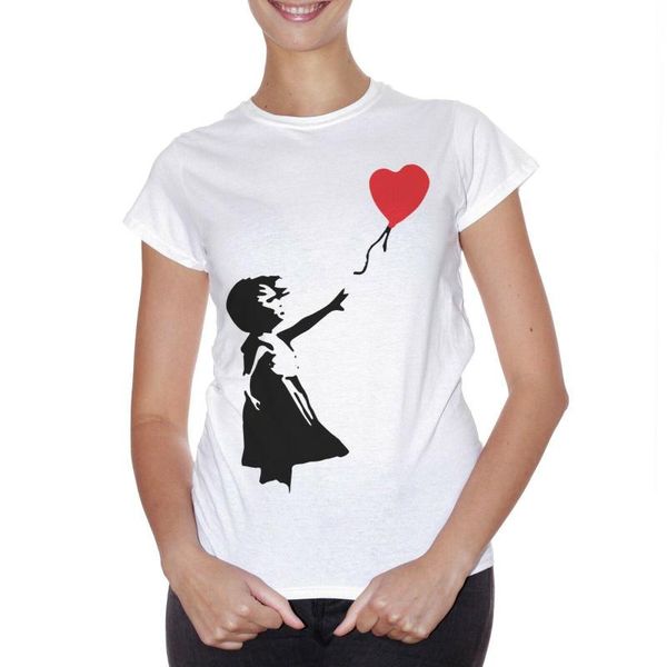 women's t-shirt cuc t shirt donna banksy cuore palloncino bristol wall love heart stencil arte, White
women's t-shirt cuc t shirt donna banksy cuore palloncino bristol wall love heart stencil arte, White