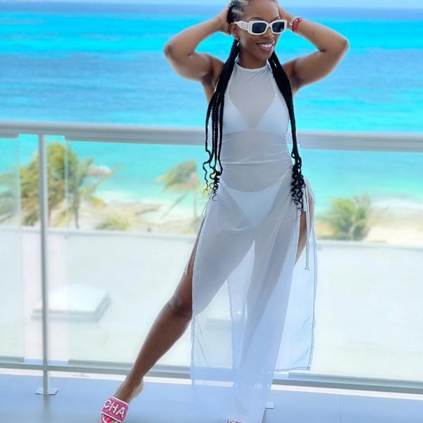 women's swimwear 3 piece bikini set and long dress sets women summer beach cover up sundress boho sheer maxi dresses retro club party c, White;black
women's swimwear 3 piece bikini set and long dress sets women summer beach cover up sundress boho sheer maxi dresses retro club party c, White;black