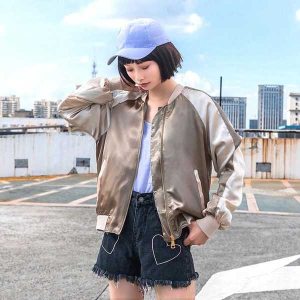 women's jackets sitruuna 2021 spring women pink bomber jacket short female autumn coat girl solid loose harajuku streetwear cute outwea, Black;brown
women's jackets sitruuna 2021 spring women pink bomber jacket short female autumn coat girl solid loose harajuku streetwear cute outwea, Black;brown