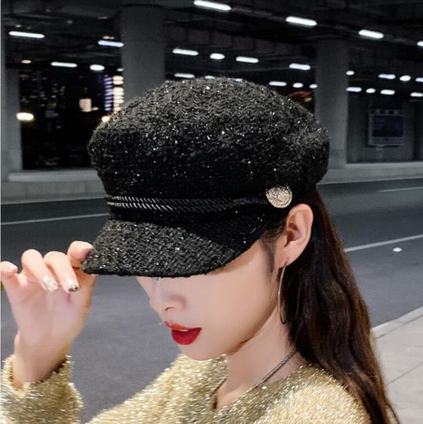 women's trendy little fragrance style wild berets hats caps gsbl011 fashion spring, autumn and winter net red british retro cap, Blue;gray
women's trendy little fragrance style wild berets hats caps gsbl011 fashion spring, autumn and winter net red british retro cap, Blue;gray